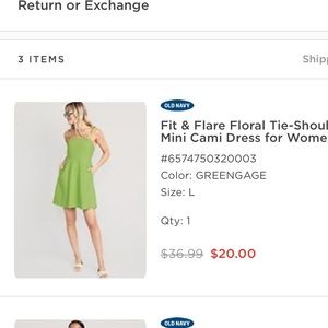 COPY - NWT • old navy • fit & flare tie strap mini dress • linen blend • large …